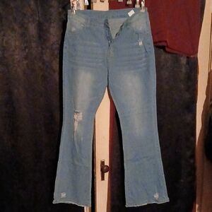 Source Unknown Sky Blue Wide Leg Jeans